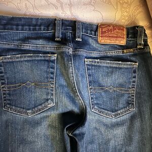 Luck Brand Dungarees by Gene Montesano, Retro Rider, long length, size 6/28